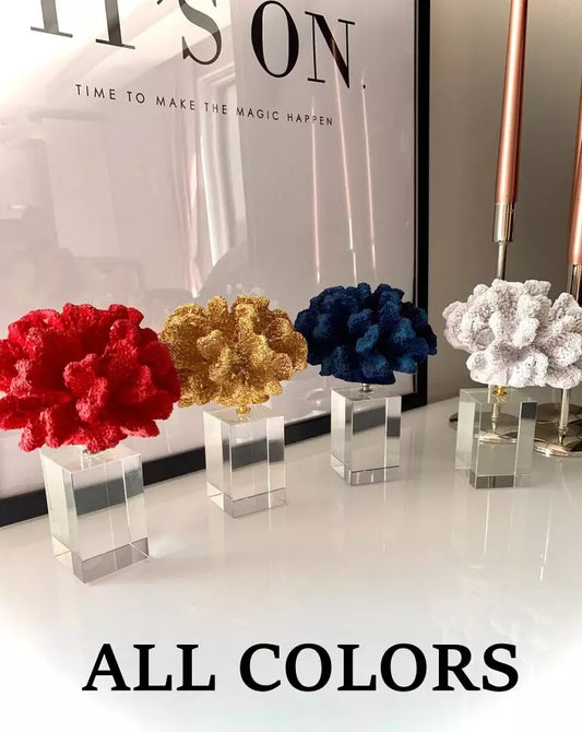 All Ohter Colors Crystal Coral Reef, Coral Stone Sculpture, Luxury Coral Stone Home Decor, Polyester Coral Object, Luxury Home Decor Objects, MLH004/10 MARBLEMAR
