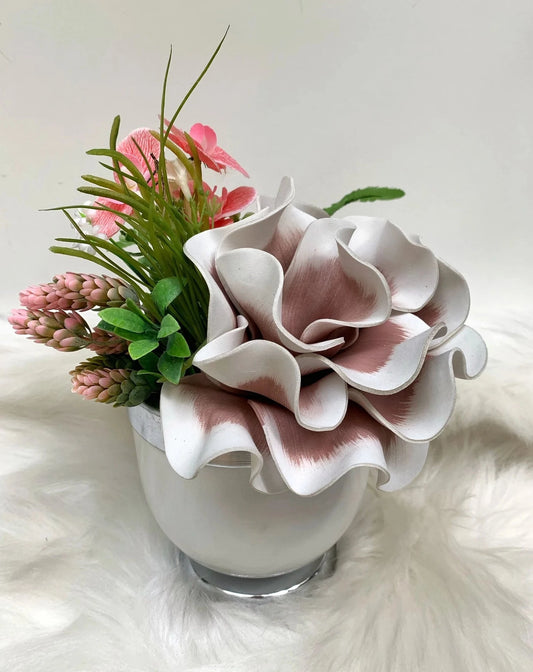 Soft Pink , Luxury Flower Arrangement, Wedding Decor, Quality Artificial Flower, Home Flower Decor, Faux Rose Pot, Luxury Home Decor Flower-MLH003/7