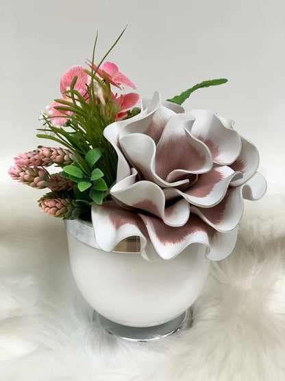 Soft Pink , Luxury Flower Arrangement, Wedding Decor, Quality Artificial Flower, Home Flower Decor, Faux Rose Pot, Luxury Home Decor Flower-MLH003/7